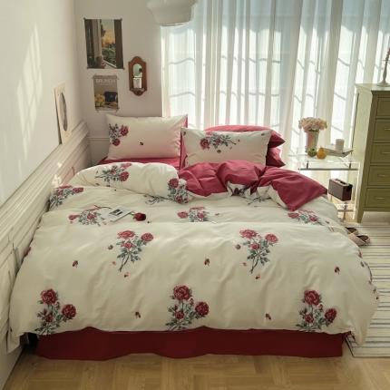 91家纺网 家纺一手货源 找家纺 （总）希文2023新款全棉13372印花四件套晚风告白系列