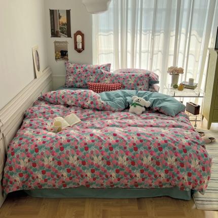 91家纺网 家纺一手货源 找家纺 （总）希文2023新款全棉13372印花四件套晚风告白系列