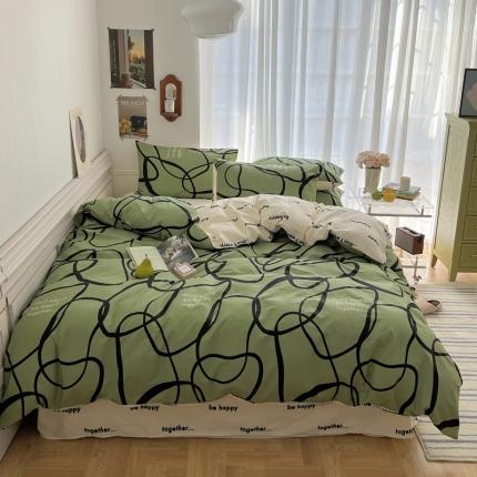 91家纺网 家纺一手货源 找家纺 （总）希文2023新款全棉13372印花四件套晚风告白系列