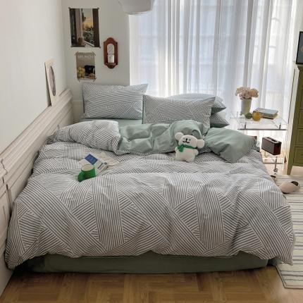 91家纺网 家纺一手货源 找家纺 （总）希文2023新款全棉13372印花四件套晚风告白系列