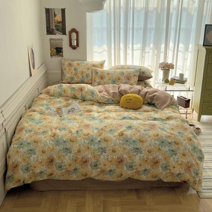 91家纺网 家纺一手货源 找家纺 （总）希文2023新款全棉13372印花四件套晚风告白系列