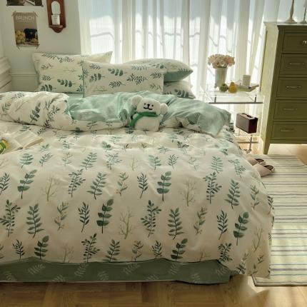 91家纺网 家纺一手货源 找家纺 （总）希文2023新款全棉13372印花四件套晚风告白系列