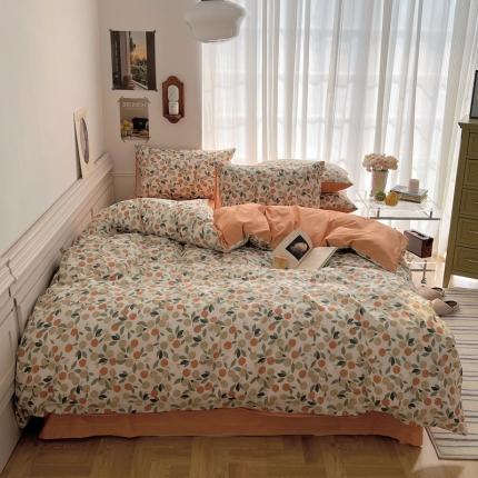 91家纺网 家纺一手货源 找家纺 （总）希文2023新款全棉13372印花四件套晚风告白系列