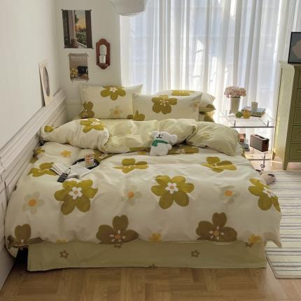 91家纺网 家纺一手货源 找家纺 （总）希文2023新款全棉13372印花四件套晚风告白系列