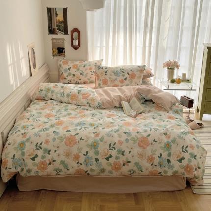 91家纺网 家纺一手货源 找家纺 （总）希文2023新款全棉13372印花四件套晚风告白系列