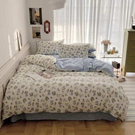 91家纺网 家纺一手货源 找家纺 （总）希文2023新款全棉13372印花四件套晚风告白系列