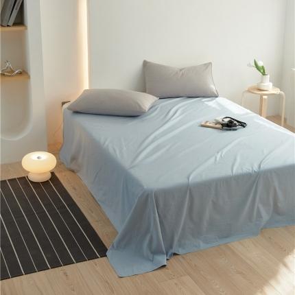 新款40S单品彩虹糖系列-床单 彩虹-光蓝