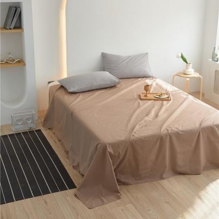 新款40S单品彩虹糖系列-床单 彩虹-咖