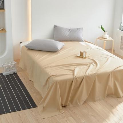 新款40S单品彩虹糖系列-床单 彩虹-米黄