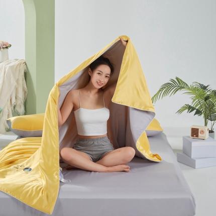 91家纺网 家纺一手货源 找家纺 （总）壹张床2025直播爆款纯色烫画水洗天丝夏被夏凉被空调被四件套