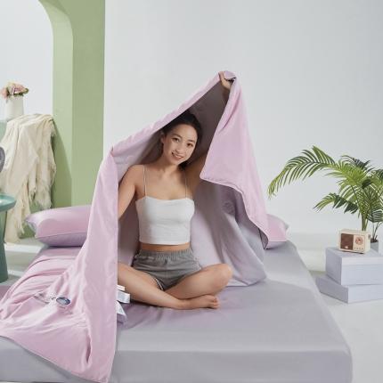 91家纺网 家纺一手货源 找家纺 （总）壹张床2025直播爆款纯色烫画水洗天丝夏被夏凉被空调被四件套