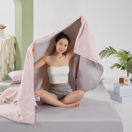 91家纺网 家纺一手货源 找家纺 （总）壹张床2025直播爆款纯色烫画水洗天丝夏被夏凉被空调被四件套