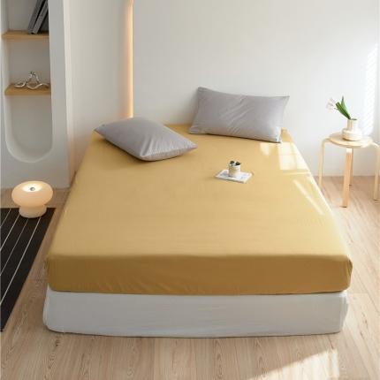 新款40S单品彩虹糖系列-床笠 彩虹-姜黄