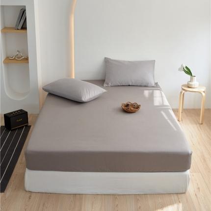 新款40S单品彩虹糖系列-床笠 彩虹-咖灰