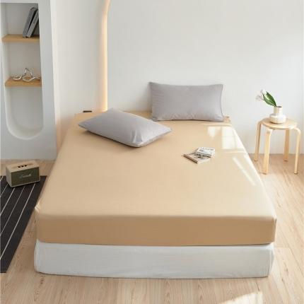 新款40S单品彩虹糖系列-床笠 彩虹-米黄