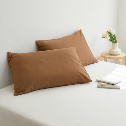 新款40S单品彩虹糖系列-枕套 彩虹-焦茶