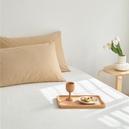 新款40S单品彩虹糖系列-枕套 彩虹-米黄