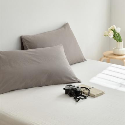 91家纺网 家纺一手货源 找家纺 新款40S单品彩虹糖系列-枕套 彩虹-咖灰