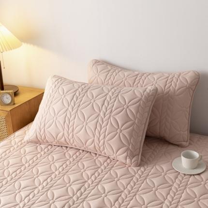 91家纺网 家纺一手货源 找家纺 芬晴 2023新款A类母婴级防水大豆夹棉枕套一对叶语 卡其