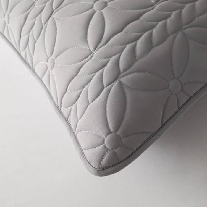 91家纺网 家纺一手货源 找家纺 芬晴 2023新款A类母婴级防水大豆夹棉枕套一对叶语 星灰