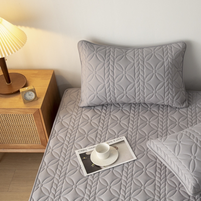 91家纺网 家纺一手货源 找家纺 芬晴 2023新款A类母婴级防水大豆夹棉枕套一对叶语 星灰