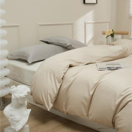 91家纺网 家纺一手货源 找家纺 新款长绒棉单品系列-被套 浅亚麻