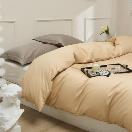 91家纺网 家纺一手货源 找家纺 新款长绒棉单品系列-被套 奶油杏