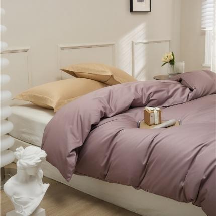 91家纺网 家纺一手货源 找家纺 新款长绒棉单品系列-被套 黛紫色