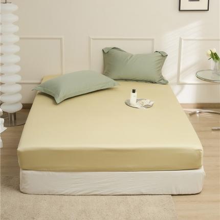 新款长绒棉单品系列-床笠 白茶色