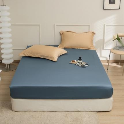 新款长绒棉单品系列-床笠 菊蓝