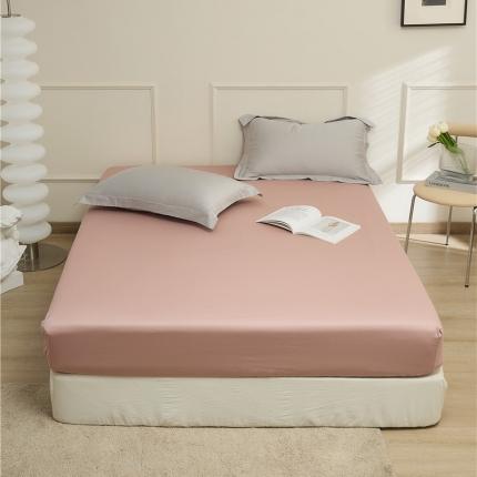 新款长绒棉单品系列-床笠 浅莓粉