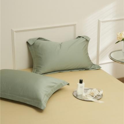 新款长绒棉单品系列-枕套 若竹绿