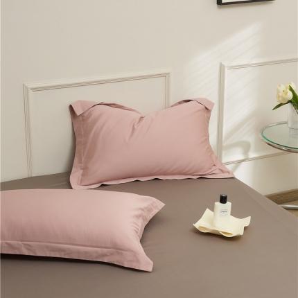 91家纺网 家纺一手货源 找家纺 新款长绒棉单品系列-枕套 浅莓粉