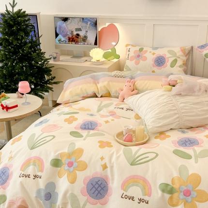 91家纺网 家纺一手货源 找家纺 昔可 2023春日新款全棉3 春日向阳花