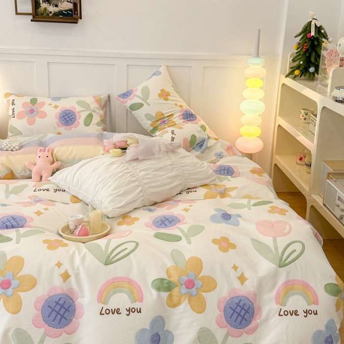 91家纺网 家纺一手货源 找家纺 昔可 2023春日新款全棉3 春日向阳花