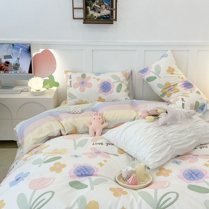 91家纺网 家纺一手货源 找家纺 昔可 2023春日新款全棉3 春日向阳花