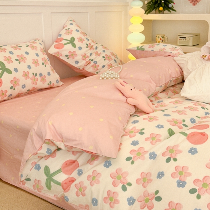 91家纺网 家纺一手货源 找家纺 昔可 2023春日新款全棉3 春日樱花