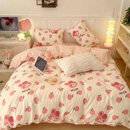 昔可 2023春日新款全棉3 粉果果兔