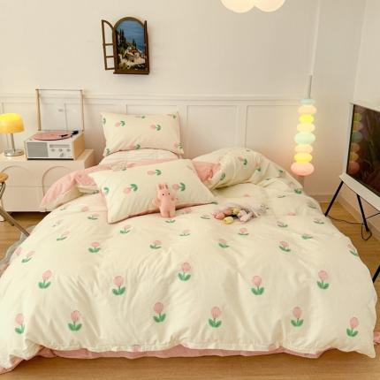 昔可 2023春日新款全棉3 粉嫩小郁金