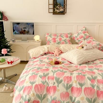 昔可 2023春日新款全棉3 馥郁小兔几