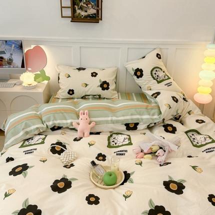 昔可 2023春日新款全棉3 黑花小兔几