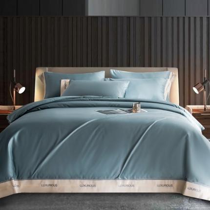 91家纺网 家纺一手货源 找家纺 （总）米奈 2024年新款水洗真丝贴边绣花四件套-奈利