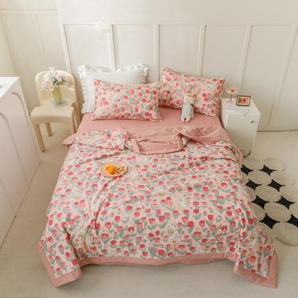 91家纺网 家纺一手货源 找家纺 （总）简宜家居 2023新款纯棉全棉大豆夏凉被直播爆款