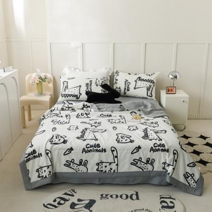 91家纺网 家纺一手货源 找家纺 （总）简宜家居 2023新款纯棉全棉大豆夏凉被直播爆款