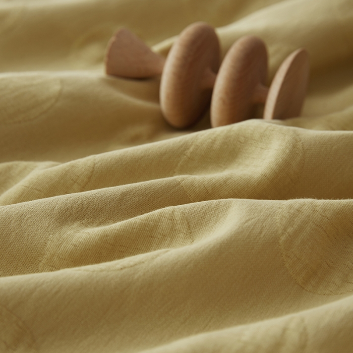 91家纺网 家纺一手货源 找家纺 莱福仕家纺2024新款泡芙水洗棉大豆夏被 缘缘-奶黄