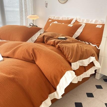 91家纺网 家纺一手货源 找家纺 （总）雅萱 2023新款华夫格四件套