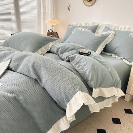 91家纺网 家纺一手货源 找家纺 （总）雅萱 2023新款华夫格四件套