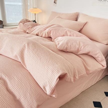 91家纺网 家纺一手货源 找家纺 （总）雅萱 2023新款华夫格四件套