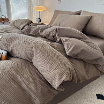 91家纺网 家纺一手货源 找家纺 （总）雅萱 2023新款华夫格四件套