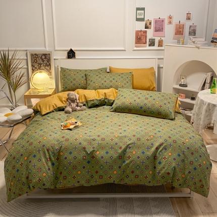 91家纺网 家纺一手货源 找家纺 晨希 2023新款全棉印花四件套 依丝克